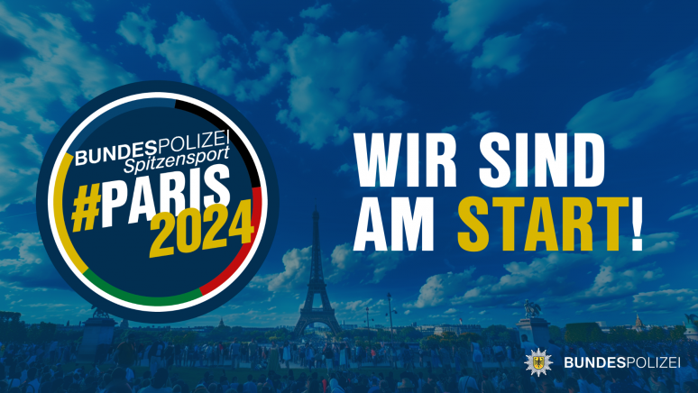 Pariser Skyline mit Schriftzug 